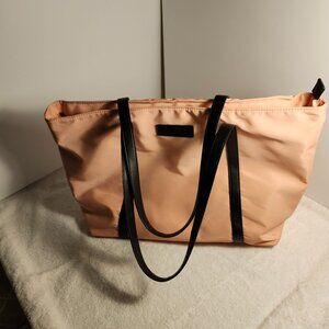LIGHT PEACH NYLON TOTE CANVAS BAG